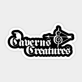 Caverns & Creatures White Sticker